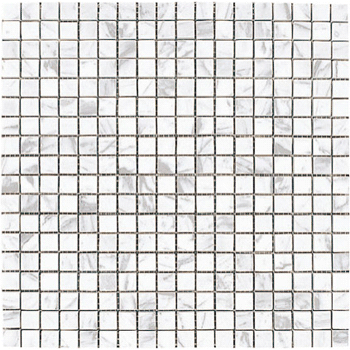 Marble Mosaic マーブルモザイク 15角裏メッシュ貼り MB-103（B） ビアンコカララ