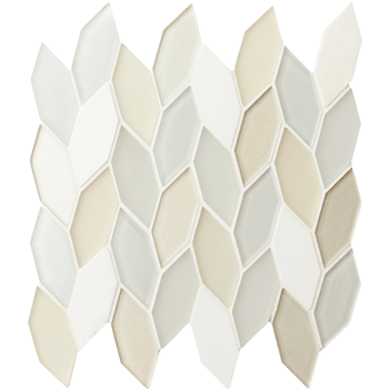 Leaf Glass リーフガラス 100×35六角形裏メッシュ貼り LEAF-G1