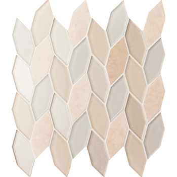 Leaf Glass リーフガラス 100×35六角形裏メッシュ貼り LEAF-G5