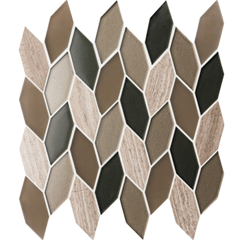 Leaf Glass リーフガラス 100×35六角形裏メッシュ貼り LEAF-G3