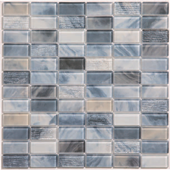 Marbling Glass マーブリングガラス 50×25角裏メッシュ貼り MBLG-145