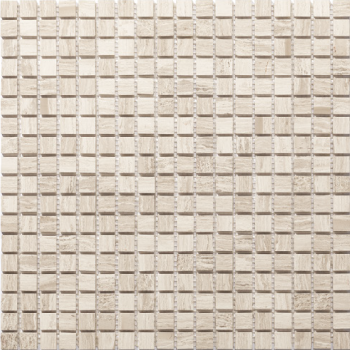 Thin Marble Mosaic シンマーブルモザイク 15角裏メッシュ貼り(マット)TMB-05(A) ウッデンホワイト
