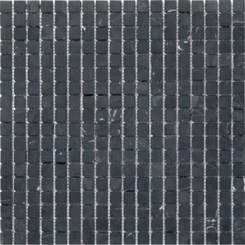 Thin Marble Mosaic シンマーブルモザイク 15角裏メッシュ貼り(マット) TMB-08(B) ネロマルキナ