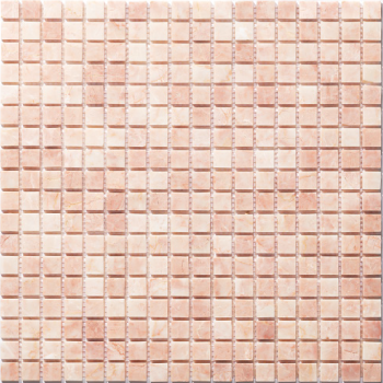 Thin Marble Mosaic シンマーブルモザイク 15角裏メッシュ貼り(マット) TMB-14(D) ローズピンク