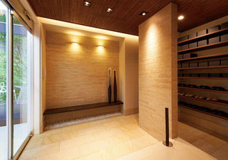 株式会社YAZAWA LUMBER　AOYAMA・SHIBUYA展示場（エントランス・ライブラリー）